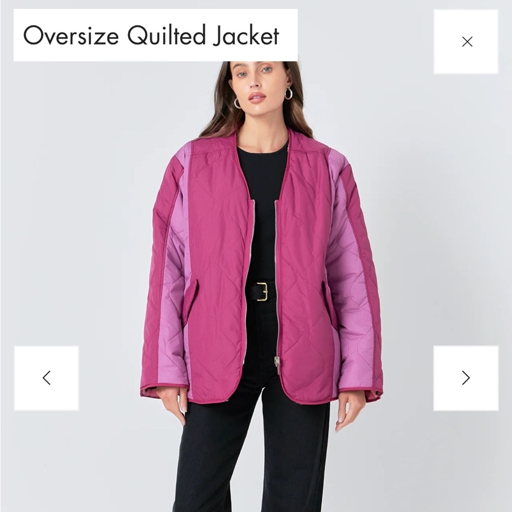 English Factory Oversize Quilted Jacket NEW size xs/s